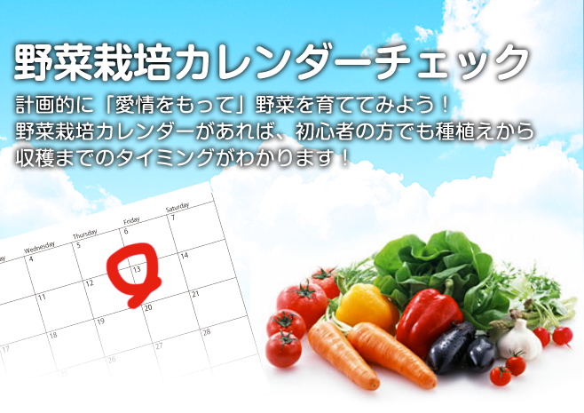 野菜栽培カレンダーチェック